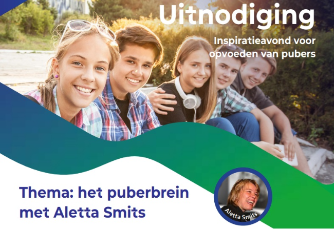 Thema-avond met Aletta Smits over 'het puberbrein' Thema-avond met Aletta Smits over 'het puberbrein'